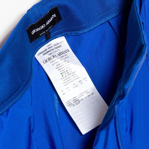 Giorgio Armani Blue Washed Silk Set – SS23 Collection - Size IT 38 / US 2 / XS - Picture 12 of 14